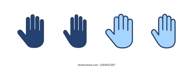 Hand icon vector. hand sign and symbol. palm