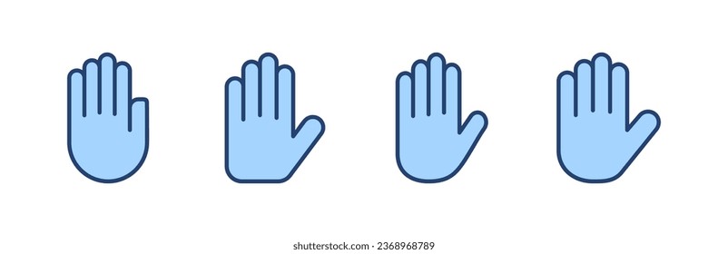 Hand icon vector. hand sign and symbol. palm
