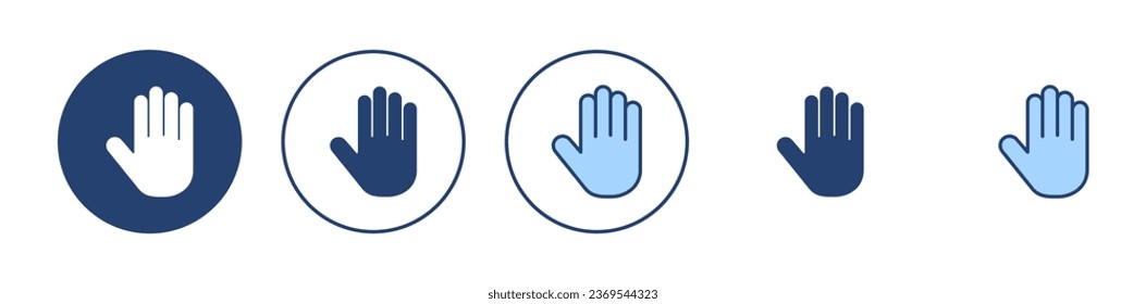 Hand icon vector. hand sign and symbol. palm