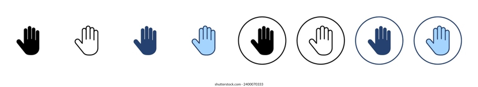 Hand icon vector. hand sign and symbol. palm