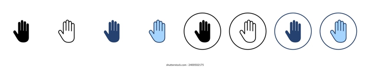 Hand icon vector. hand sign and symbol. palm