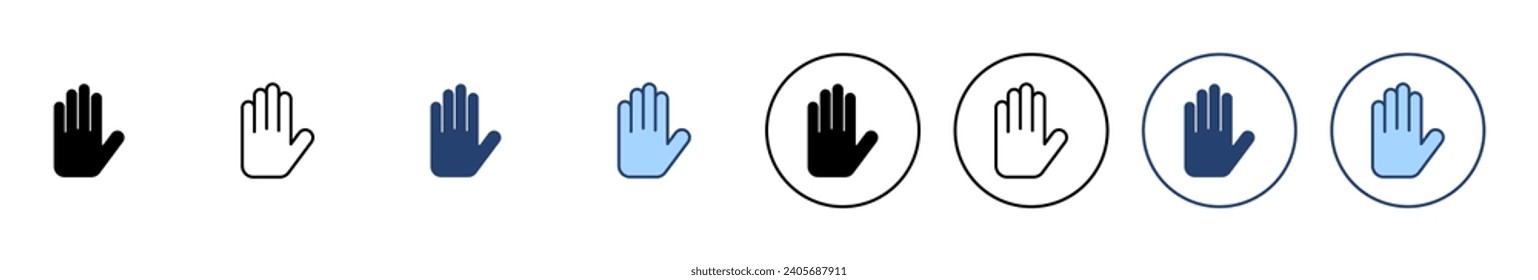Hand icon vector. hand sign and symbol. palm