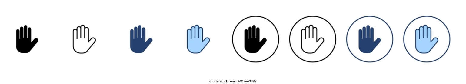 Hand icon vector. hand sign and symbol. palm