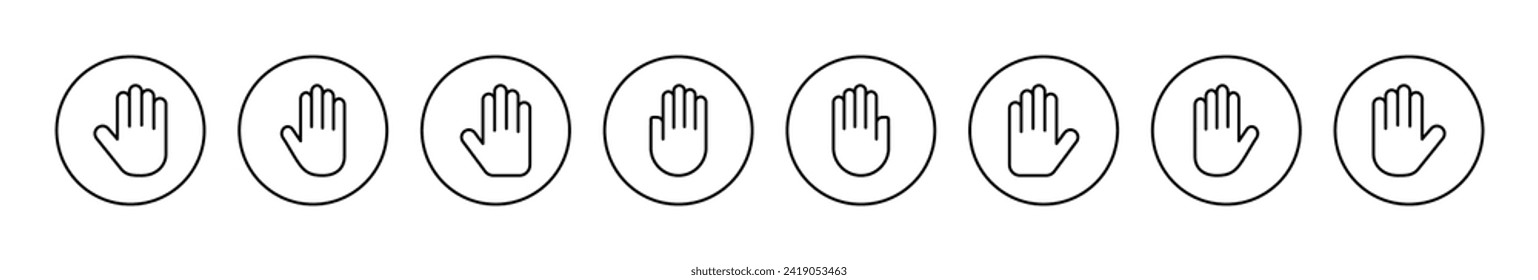 Hand icon vector. hand sign and symbol. palm