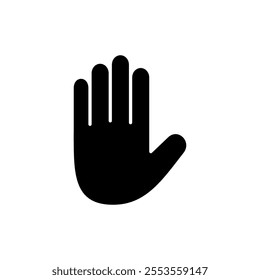 Hand icon vector. hand sign and symbol. palm