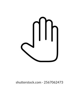 Hand icon vector. hand sign and symbol. palm
