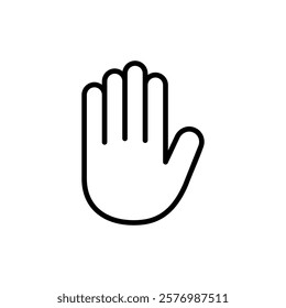 Hand icon vector. hand sign and symbol. palm