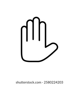 Hand icon vector. hand sign and symbol. palm