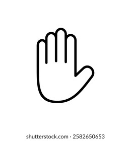 Hand icon vector. hand sign and symbol. palm