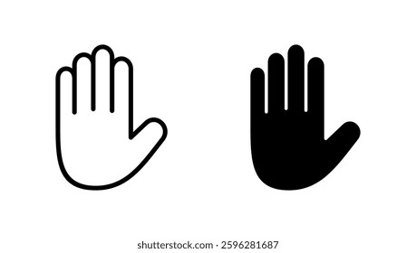 Hand icon vector. hand sign and symbol. palm