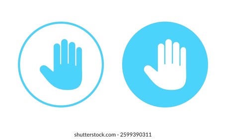 Hand icon vector. hand sign and symbol. palm