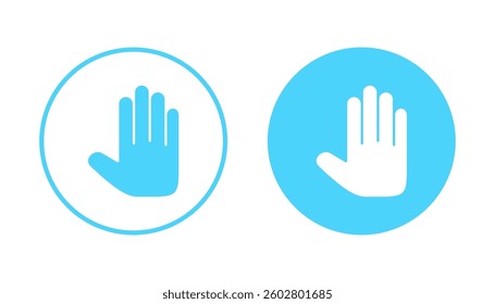 Hand icon vector. hand sign and symbol. palm