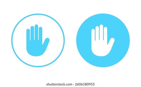 Hand icon vector. hand sign and symbol. palm