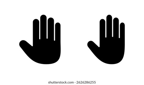 Hand icon vector. hand sign and symbol. palm