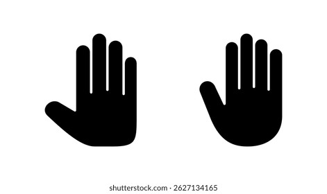 Hand icon vector. hand sign and symbol. palm