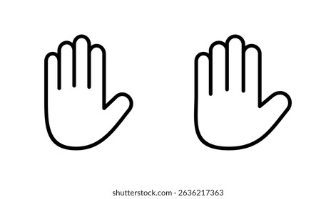 Hand icon vector. hand sign and symbol. palm