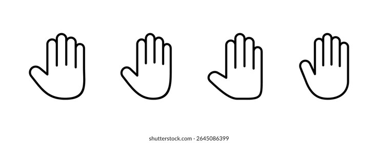 Hand icon vector. hand sign and symbol. palm