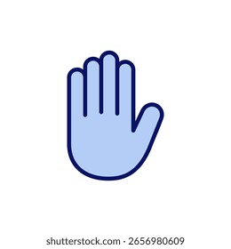 Hand-Symbol, Vektor. Handzeichen und Symbol. Handfläche