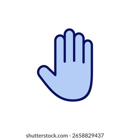 Mano icono Vector. mano signo y símbolo. palma