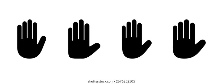 Hand icon vector. hand sign and symbol. palm