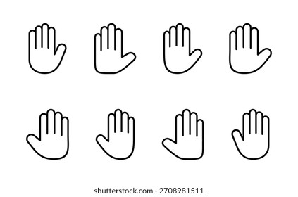 Mano icono Vector. mano signo y símbolo. palma