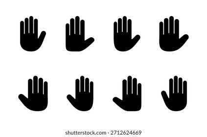 Mano icono Vector. mano signo y símbolo. palma