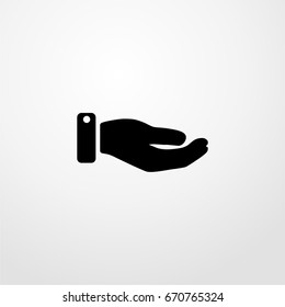hand icon. vector sign symbol on white background