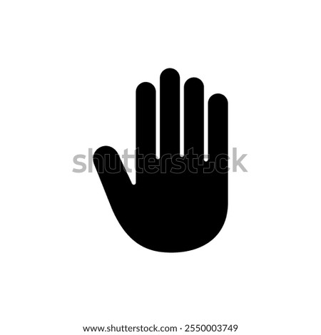 Hand icon vector. hand sign and symbol. palm