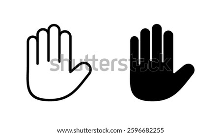 Hand icon vector. hand sign and symbol. palm