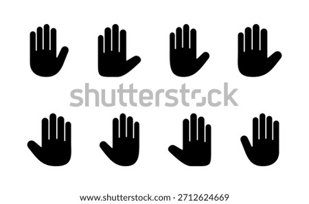 Hand icon vector. hand sign and symbol. palm