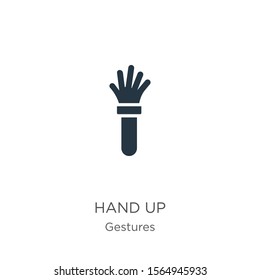 Hand up icon vector. Trendy flat hand up icon from gestures collection isolated on white background. Vector illustration can be used for web and mobile graphic design, logo, eps10