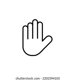 Hand icon vector for web and mobile app. hand sign and symbol. hand gesture