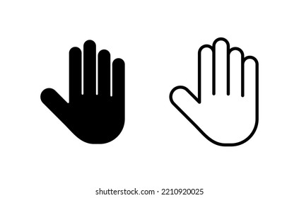 Hand icon vector for web and mobile app. hand sign and symbol. hand gesture