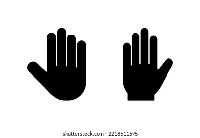 Hand icon vector for web and mobile app. hand sign and symbol. hand gesture
