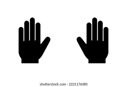 Hand icon vector for web and mobile app. hand sign and symbol. hand gesture