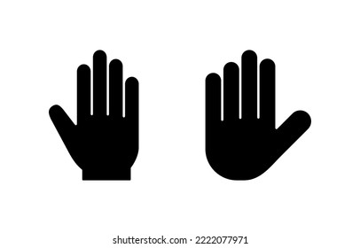Hand icon vector for web and mobile app. hand sign and symbol. hand gesture