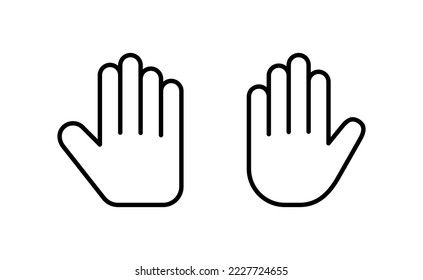 Hand icon vector for web and mobile app. hand sign and symbol. hand gesture