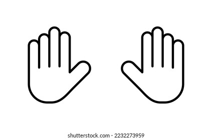 Hand icon vector for web and mobile app. hand sign and symbol. hand gesture