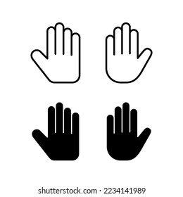 Hand icon vector for web and mobile app. hand sign and symbol. hand gesture