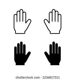 Hand icon vector for web and mobile app. hand sign and symbol. hand gesture