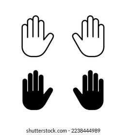 Hand icon vector for web and mobile app. hand sign and symbol. hand gesture