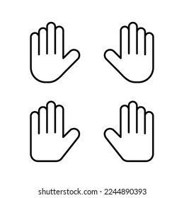Hand icon vector for web and mobile app. hand sign and symbol. hand gesture