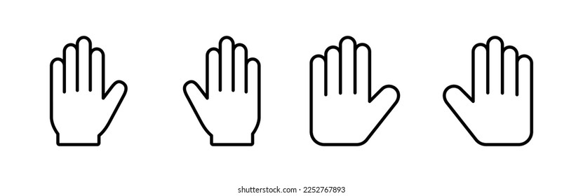 Hand icon vector for web and mobile app. hand sign and symbol. hand gesture