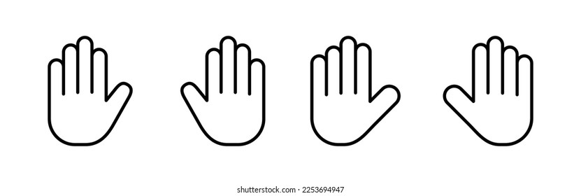 Hand icon vector for web and mobile app. hand sign and symbol. hand gesture