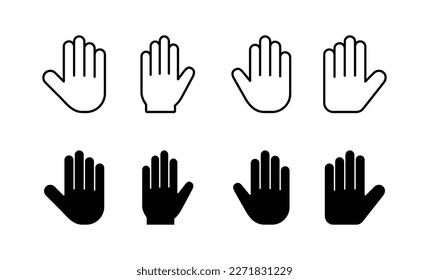 Hand icon vector for web and mobile app. hand sign and symbol. hand gesture