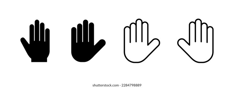 Hand icon vector for web and mobile app. hand sign and symbol. hand gesture