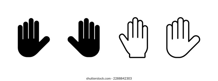 Hand icon vector for web and mobile app. hand sign and symbol. hand gesture