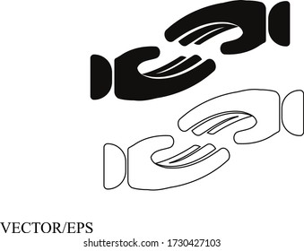 icono de mano Vector,ilustración de vector de trazo editable eps10