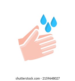hand icon, hand wash concept, vector illustration