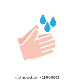 hand icon, hand wash concept, vector illustration